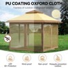 Gazebo Outdoor Pop up,  Canopy Tent with Curtains, Mosquito Netting, for Patio, Backyard Party, 2-Tiered Vented Top - 3 of 4