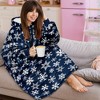 PAVILIA Faux Shearling Wearable Blanket Hoodie, Cozy Oversized Hooded Sweatshirt Adults, Warm Fleece Big Pocket - 4 of 4