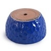 NAYSAYE Planter Set of 3 Ceramic Planter Pot Distinct Textured Design for Indoor Outdoor Garden, Blue, 15"*15"*7.5" - 4 of 4