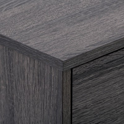 Gray Wood Grain TV Stand with Drawers for TVs up to 85"