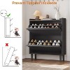 Shoe Cabinet for Entryway, Hidden Shoe Organizer Flip Drawers, Freestanding Wooden Storage Cabinet for Hallway - 4 of 4