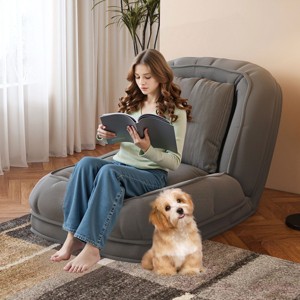 Bean Bag Lounger Modern Foldable Sofa Bed with Adjustable Backrest for Living Room or Bedroom 37.4" Wide-3irtyhousy - 1 of 4