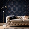 Versailles Navy Blue and Copper Geometric Paste the Wall Wallpaper - 2 of 4