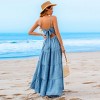 Women's Breezy Blue Tiered Maxi Dress - Cupshe - 4 of 4