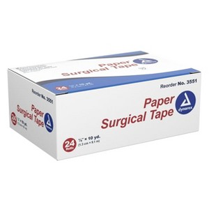 Dynarex Cloth Surgical Tape Rolls 0.5" x 10 Yd, 24 Count - 1 of 3