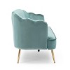 NicBex 3 Seater Sofa Couch with Deep Seat & Armrest Modern Upholstered Velvet Sofa with Metal Legs for Living Room - 4 of 4
