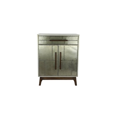 Metal and Wood Cabinet Gray - Olivia & May