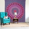 HomeRoots 92" X 84" Pink Red And Purple Mandala Cotton Hanging Tapestry - 2 of 4