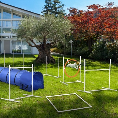 PawHut Blue Dog Agility Training Set with Tunnel and Whistle