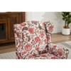 Okak Mid-Century Aesthetic Fabric Lounge Armchair with Floral Design,Leisure Sofa Accent Chair for Living Rooms,Relaxation Areas - 3 of 4