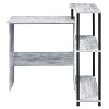Vynxaria L-Shaped Rectangular Writing Desk with 3-Tier Bookshelf - Ergonomic Workspace - 2 of 4
