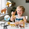 12-Piece Safari Animal Figures, Realistic Plastic Zoo Toys for Toddlers 1-5, African Wildlife Figurines for Birthday & Christmas Gifts - 2 of 4
