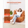 VEVOR Bean Bag Chair, L-Shaped Bean Bag Chair with Soft Armrests and Storage Pocket, 25D Memory Foam Filled with Soft Teddy Velvet Cover, Brown - 4 of 4
