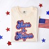 Simply Sage Market Women's Stars and Stripes Cursive Short Sleeve Garment Dyed Tee - 3 of 3