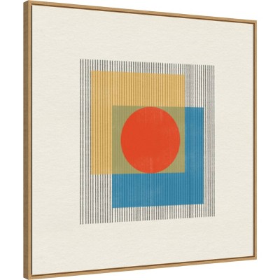 30" x 30" Mid-Century Modern Geometric Canvas Wall Art