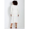 Avenue Women's Plus Size A-Line Midi Sweater Skirt - 3 of 4