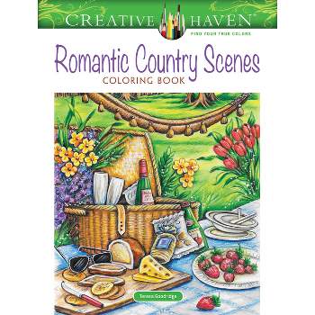 Creative Haven Romantic Country Scenes Coloring Book - (Adult Coloring Books: In the Country) by  Teresa Goodridge (Paperback)