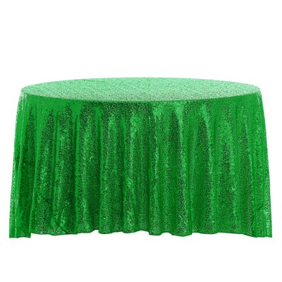 Unique Bargains Polyester Sequin Dining Room Parties Dances Round Tablecloth 1 Pc