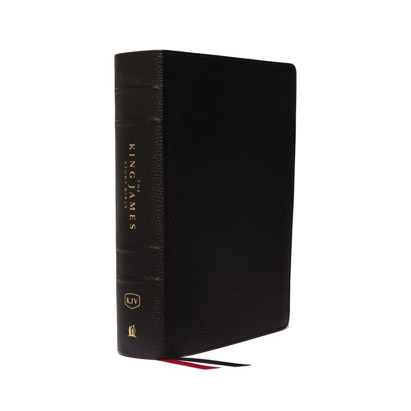 The King James Study Bible, Genuine Leather, Black, Indexed, Full-Color Edition - Large Print by  Thomas Nelson (Leather Bound), 1 of 2