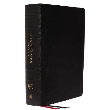 The King James Study Bible, Genuine Leather, Black, Indexed, Full-Color Edition - Large Print by  Thomas Nelson (Leather Bound)