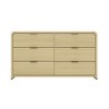 GDFStudio Lowry 60" Modern Wood 6-Drawer Double Dresser with Rounded Corners - 2 of 4