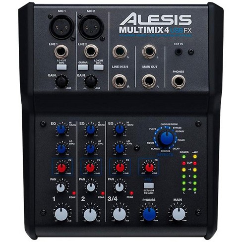Alesis 4 Usb Fx 4-channel Mixer With Effects & Usb Audio Interface :
