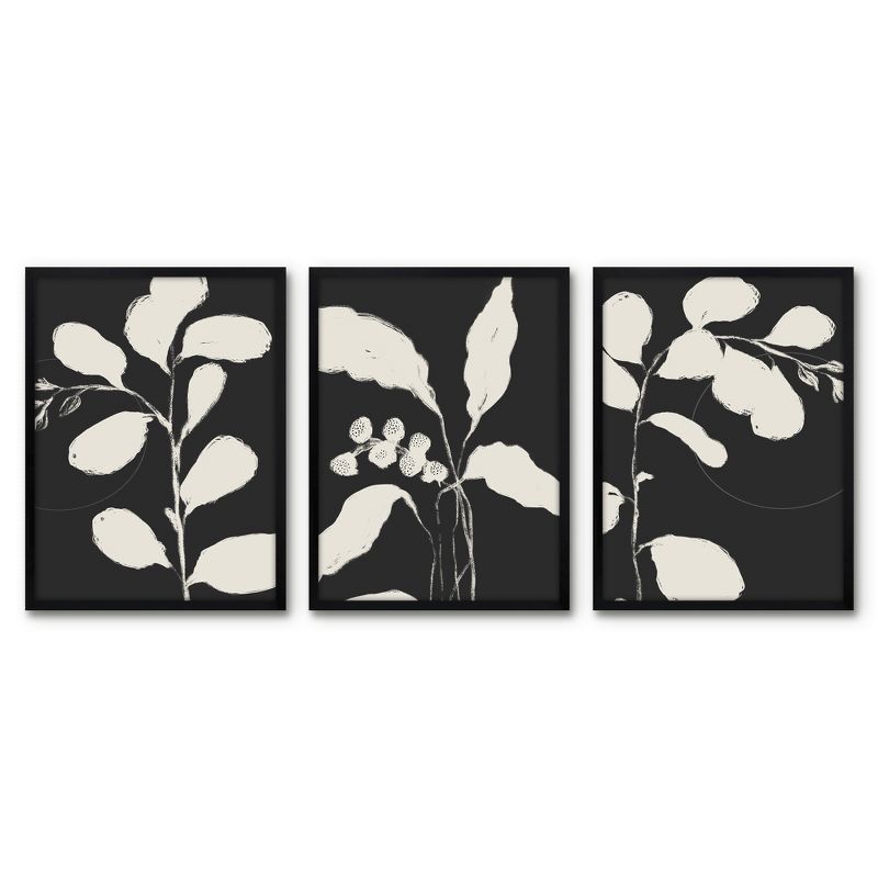 Americanflat 3 Piece 16x20 Wrapped Canvas Set - Botanical Silhouette by PI Creative Art - botanical  Wall Art, 1 of 7