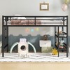 NicBex Twin Size Metal Loft Bunk Bed Frame with Ladder&Full-Length Guardrails,Space-Saving Loft Bed for Kids,Teens - 2 of 4