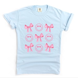 Simply Sage Market S.W.Smiley Smiley Face Coquette Chart Garment Dyed Tee - 1 of 4