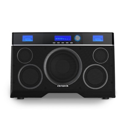 Aiwa Exos-10 Bluetooth Stereo Speaker With Lcd Display & Carry Strap Included, Ideal For Outdoor & Indoor Adventures