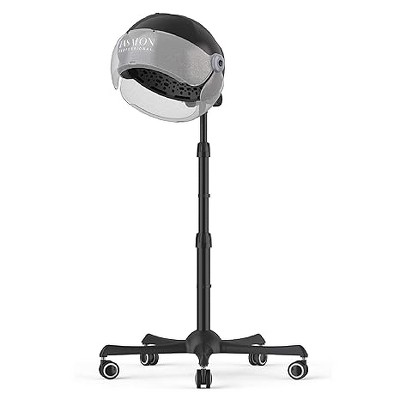 TASALON Ionic Hooded Hair Dryer, 1875W Adjustable Height Standing Bonnet Dryer for Home and Salon - Transparent