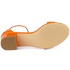 Allegra K Women's Open Round Toe Block Low Heels Ankle Strap Sandals - 4 of 4