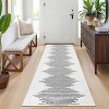 2'x6' Washable Area Rug, Modern Stripe, Low Pile Non-Slip Indoor, Minimalist Farmhouse Style, Non-Shedding Foldable Bedroom Mat, Black - 3 of 4