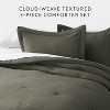 Cloud Weave Textured Comforter Set, Plush All-Season Down Alternative, Ultra Soft, 3-Piece Set - Becky Cameron - 3 of 4
