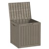 Syemin Deck Box, 30GAL Outdoor Storage Box, Patio Gardening Tools, Water and UV Resistant for Patio, Garden, Lawn, Brown, 22.1"*17.1"*20.9" - 2 of 4