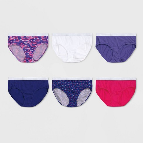 Hanes Women's Cotton 6pk Pp41sc Hipster Underwear Briefs - Colors Vary 9 :  Target