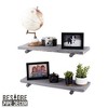 RESTORE Riverstone Grey 24 in. Shelves with Straight Brackets by Pipe Decor - 2 of 4