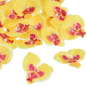 Unique Bargains DIY Craft Hair Decor Silk Handmade Phalaenopsis Artificial Flowers 2.8" 40 Pcs - 1 of 4