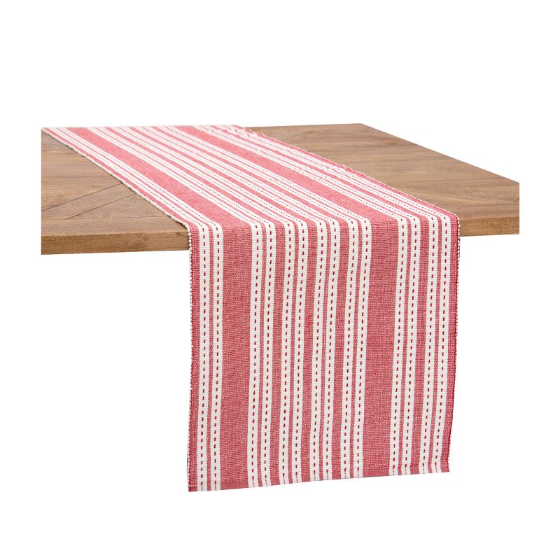 C&F Home 14" x 72" Warner Scarlet Woven 4th of July Patriotic Reversible Table Runner, 1 of 4