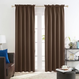 Deconovo Blackout Thermal Rod-Pocket Curtains, OEKO-TEX Certified, 2 Panels（52W） - 1 of 4