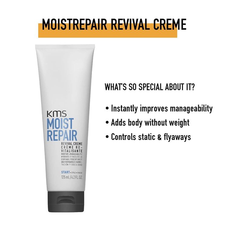 KMS MOIST REPAIR Revival Creme for Moisture & Manageability | Repairs Damaged Hair Structure | Moisturizes dry hair - (4.2 oz) Moistrepair, 2 of 3