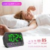 Aoibox Small LED Digital Alarm Clock for Bedroom,Loud for Heavy Sleepers, Plug-In Electric Desk Clock with Adjustable Volume, Brightness,Snooze¨CGreen - 2 of 4