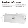 Heavy Duty Aluminum Tool Box,Stripes Plated Trailer Tool Box, for Truck Car Pickup Storage Tools Organizer with Lock Side Handle and Keys - 2 of 4