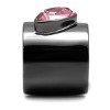 Slickblue Women's Stainless Steel Ring IP Light Black with Light Rose Synthetic Crystal, Size 5-10 - 4 of 4