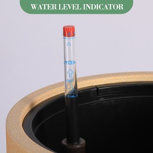 14.5/23/31 Inch Tall Planter，Self - Watering, Water Level Gauge with Wheels, Extra Large Outdoor, Heavy Duty Resin, Indoor Outdoor Pots - 1 of 4