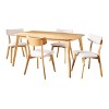Christopher Knight Home Alma Mid Century Modern Fabric Upholstered Wood 5 Piece Dining Set - 2 of 4