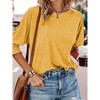 Women's Soft Everyday Top Classic Short Sleeve Shirt, Effortless Casual Style - 2 of 4