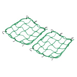 Unique Bargains Rubber Rope Cover Cargo Luggage Tie-Down Net with 6 Hooks 2 Pcs - 1 of 4