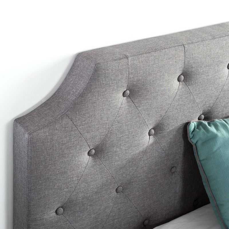 Mavn Upholstered Platform Bed, Modern Tufted Headboard Dark Gray - Mellow, 5 of 9