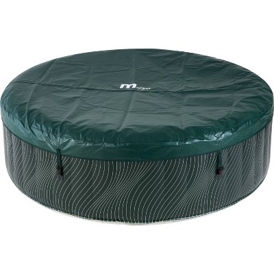 Emerald Green Round Inflatable Hot Tub with LED Lights